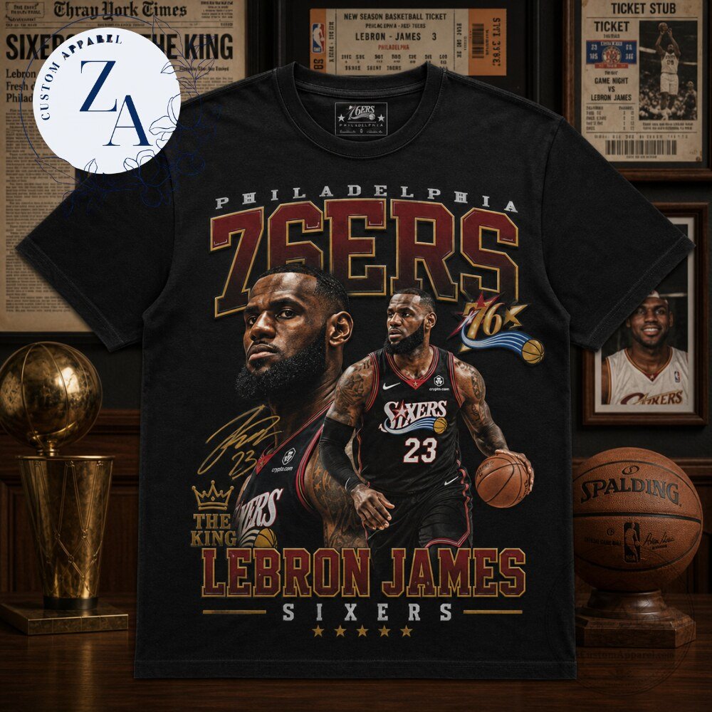 Philadelphia 76er LeBron James Sixers T Shirt 2026 4 Philadelphia 76er LeBron James Sixers T Shirt 2026