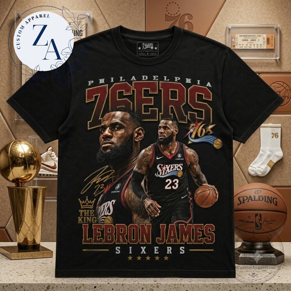 Philadelphia 76er LeBron James Sixers T Shirt 2026 5 Philadelphia 76er LeBron James Sixers T Shirt 2026