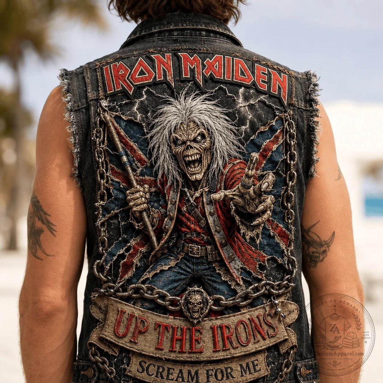 Heavy Metal Band Apparel: Eddie The Trooper Denim Vest by Iron Maiden 5 Heavy Metal Band Apparel: Eddie The Trooper Denim Vest by Iron Maiden