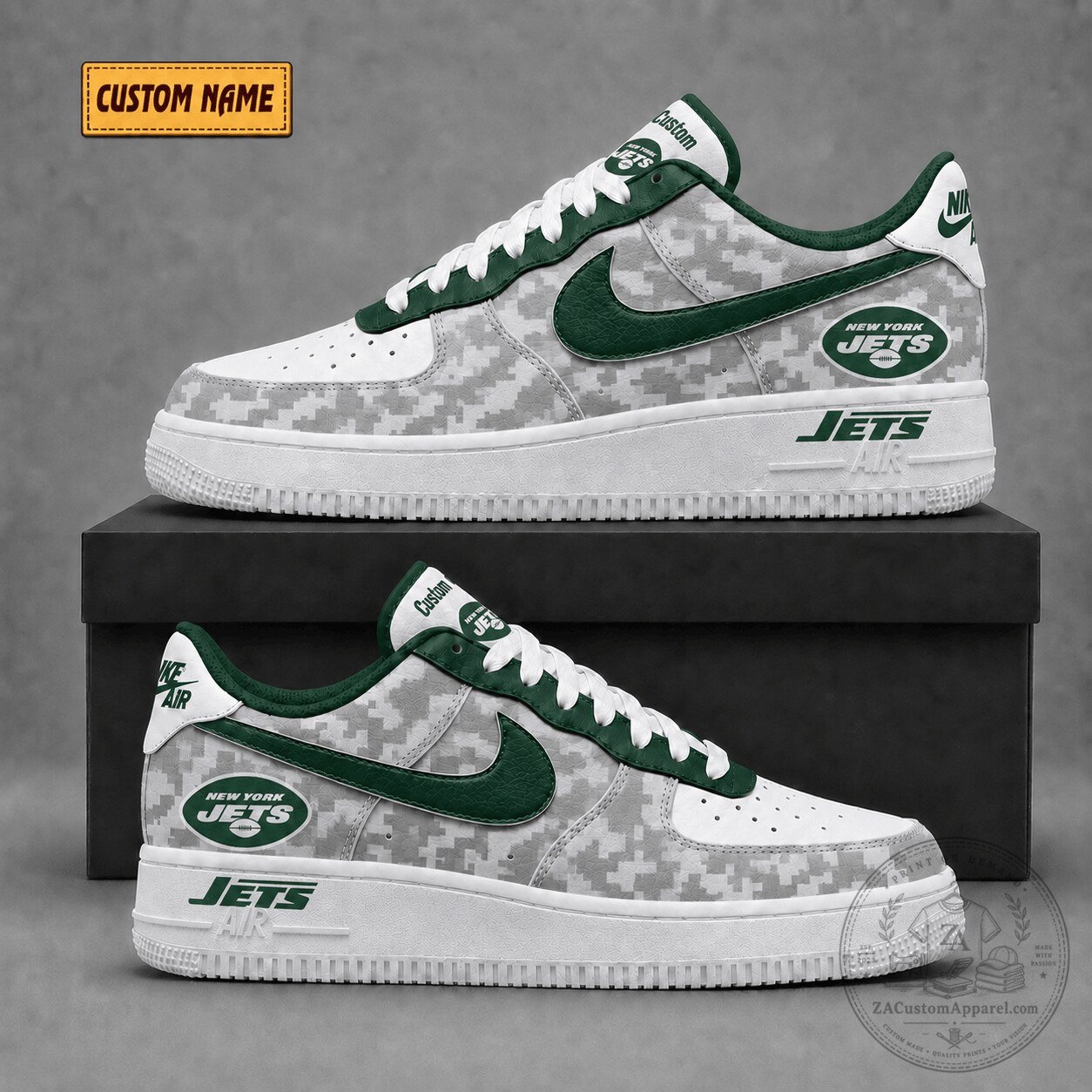 New York Jets Fear The Team Custom Name Air Force One Sneakers