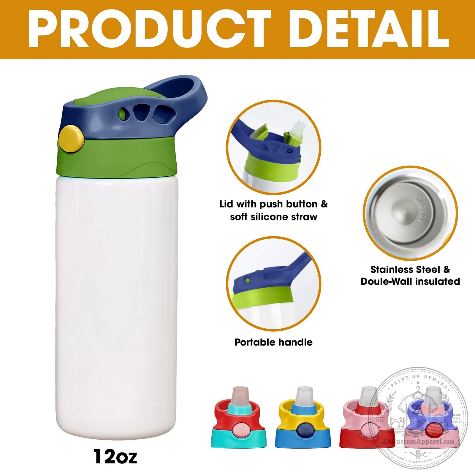 Personalized Care Bears Water Bottle for Girls, Cute Kids Tumbler with Name 7 Personalized Care Bears Water Bottle for Girls, Cute Kids Tumbler with Name