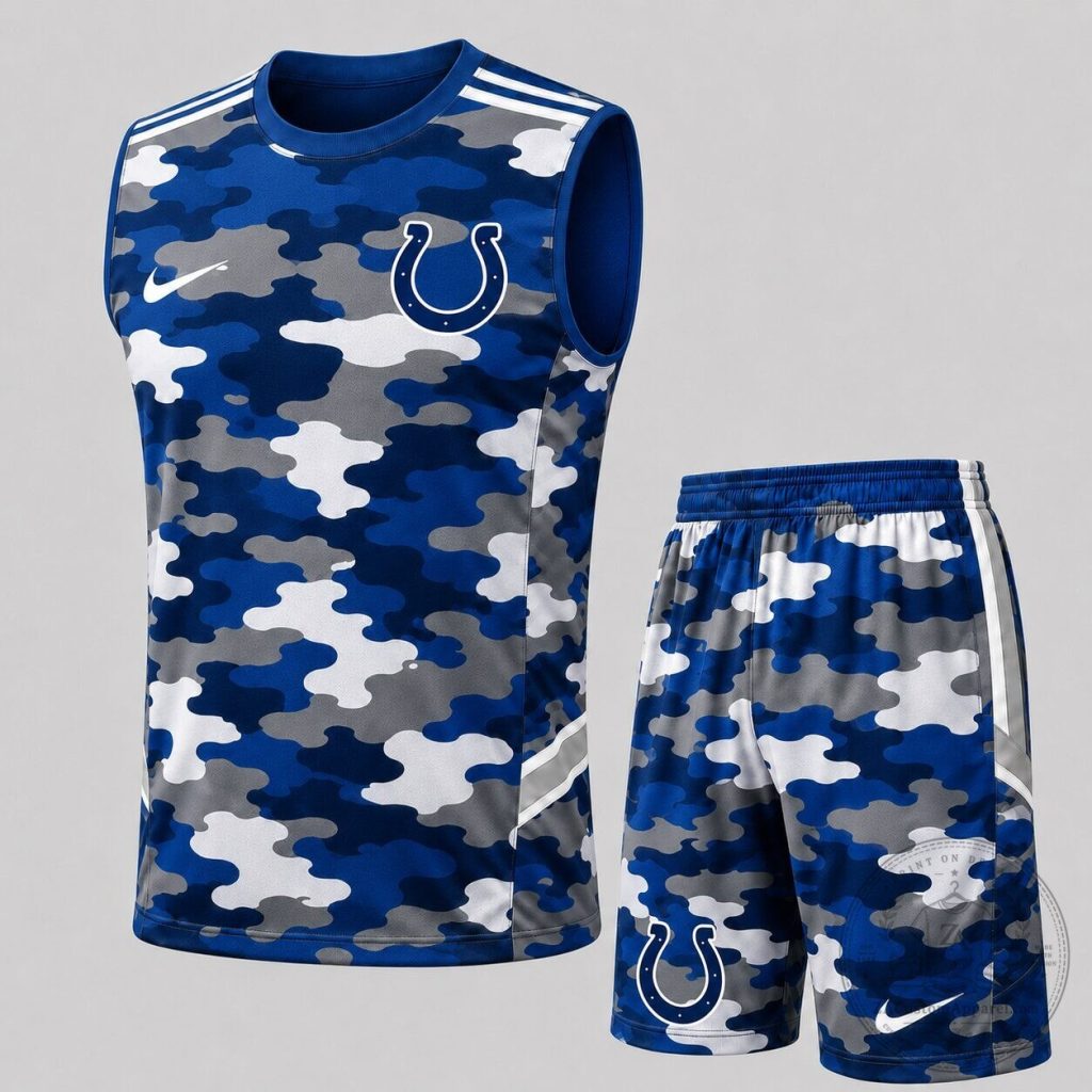 Indianapolis Colts National Football League Camouflage Tank Top and Shorts Set Indianapolis Colts National Football League Camouflage Tank Top and Shorts Set