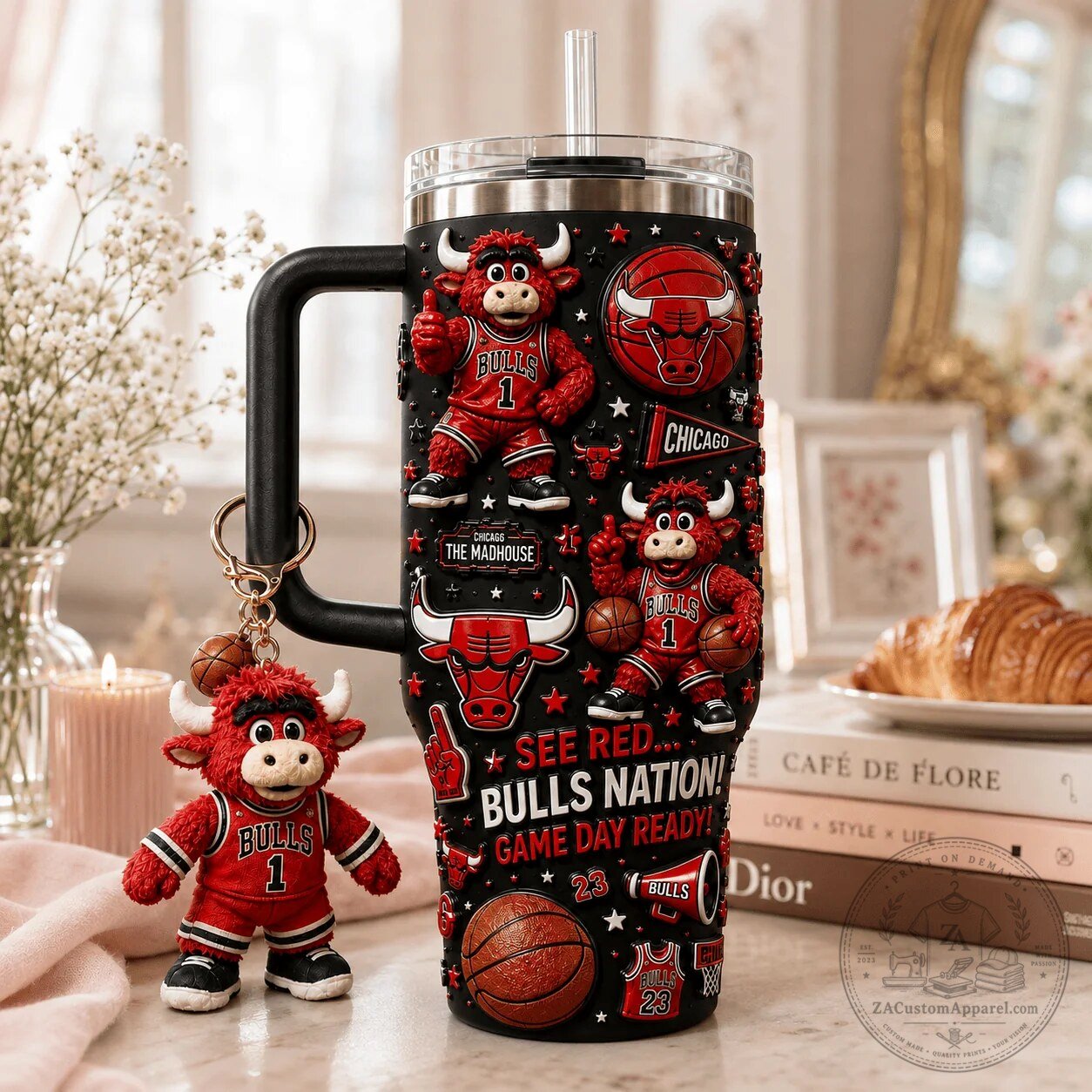 Chicago Bulls Benny the Bull 40oz Stainless Steel Tumbler with Handle 5 Chicago Bulls Benny the Bull 40oz Stainless Steel Tumbler with Handle