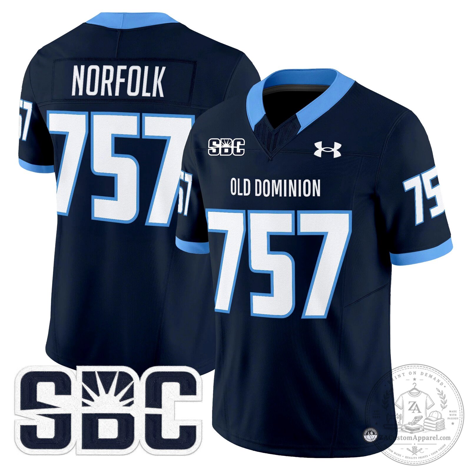 Old Dominion Monarchs Potter Number 2 Football Jersey 39 Old Dominion Monarchs Potter Number 2 Football Jersey