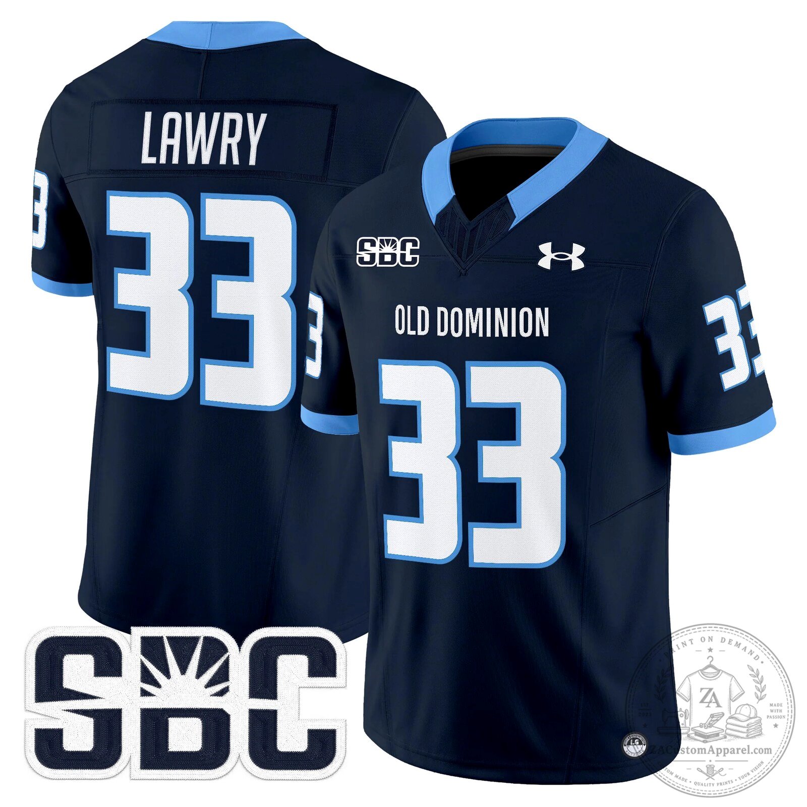 Old Dominion Monarchs Potter Number 2 Football Jersey 45 Old Dominion Monarchs Potter Number 2 Football Jersey