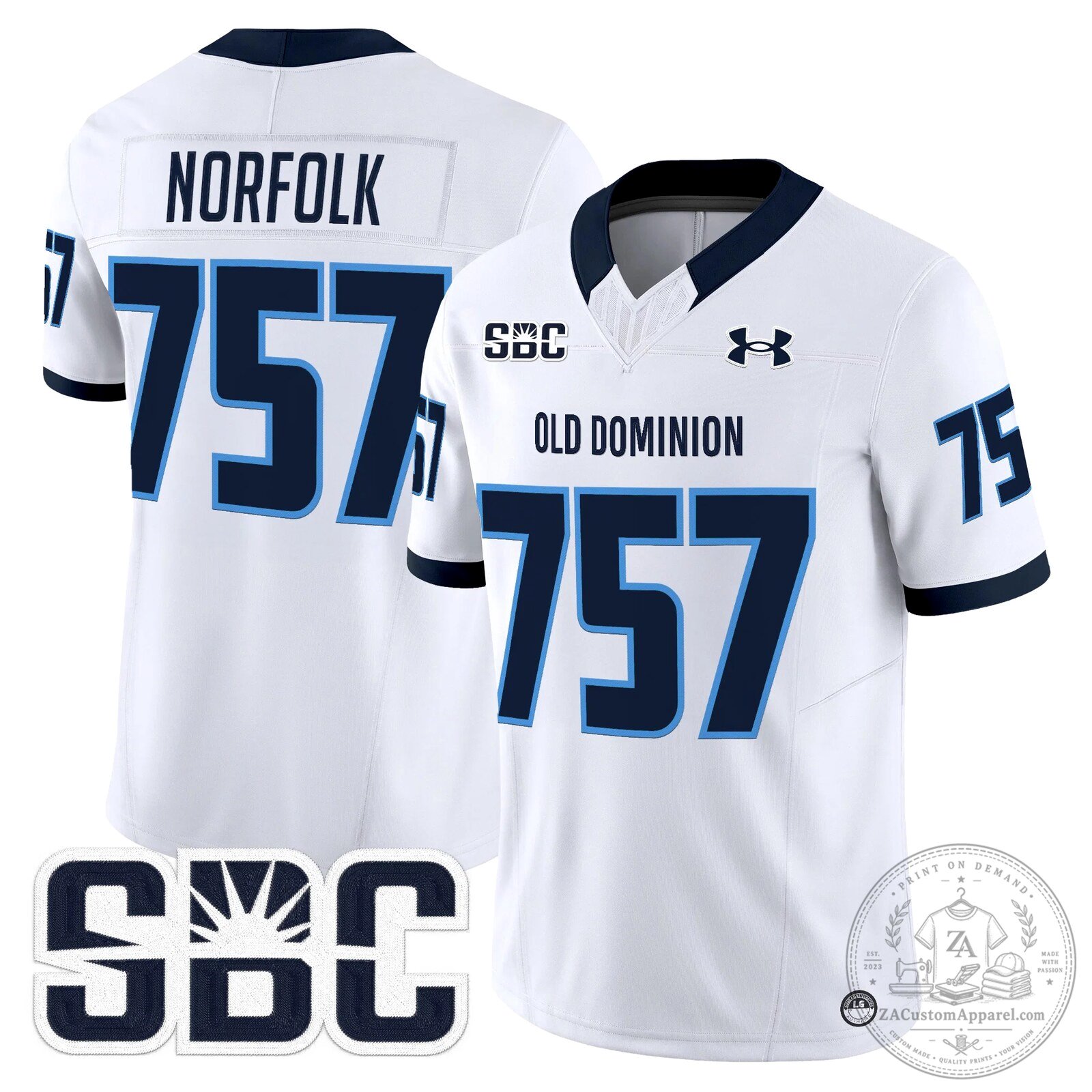 Old Dominion Monarchs Potter Number 2 Football Jersey 47 Old Dominion Monarchs Potter Number 2 Football Jersey