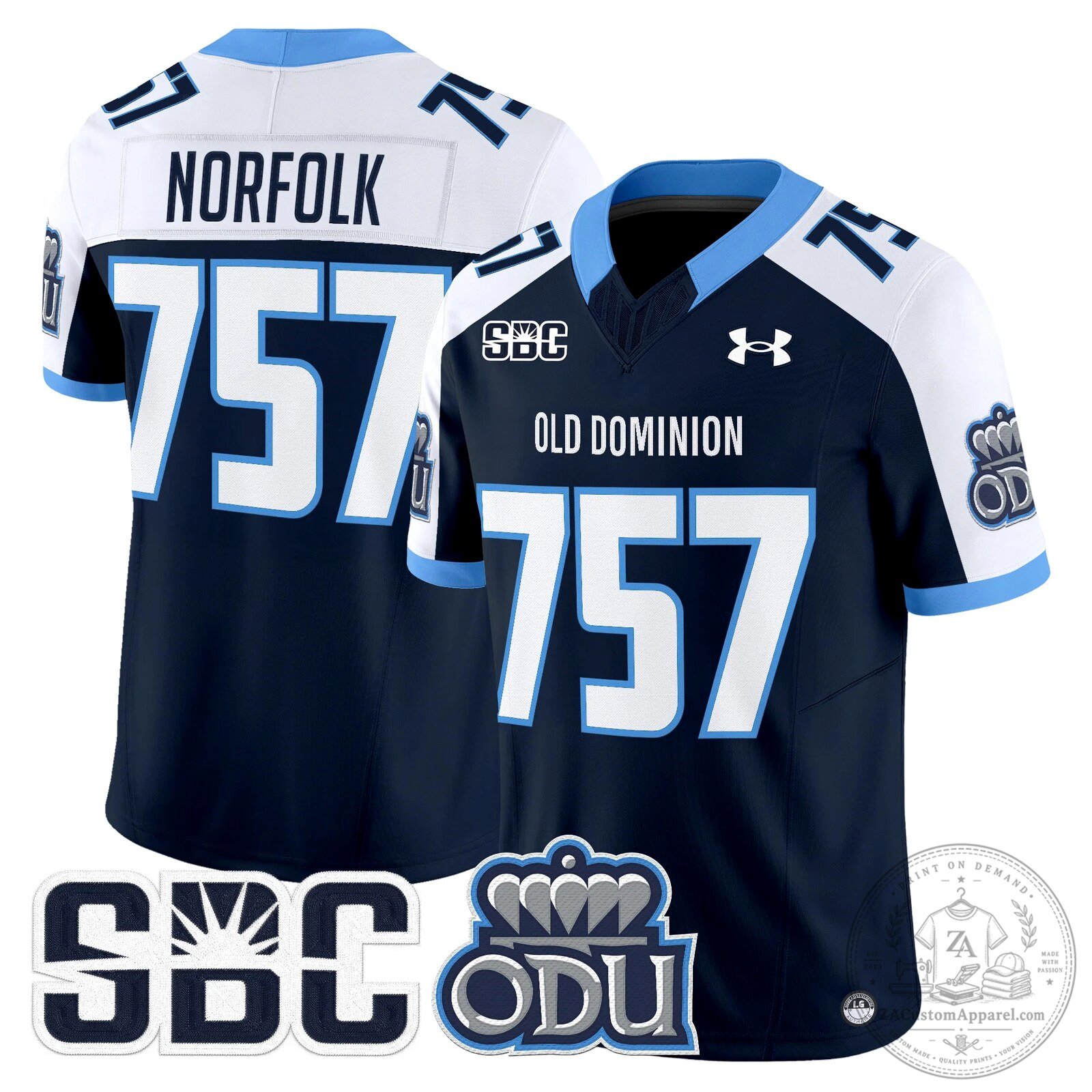 Old Dominion Monarchs Potter Number 2 Football Jersey 67 Old Dominion Monarchs Potter Number 2 Football Jersey