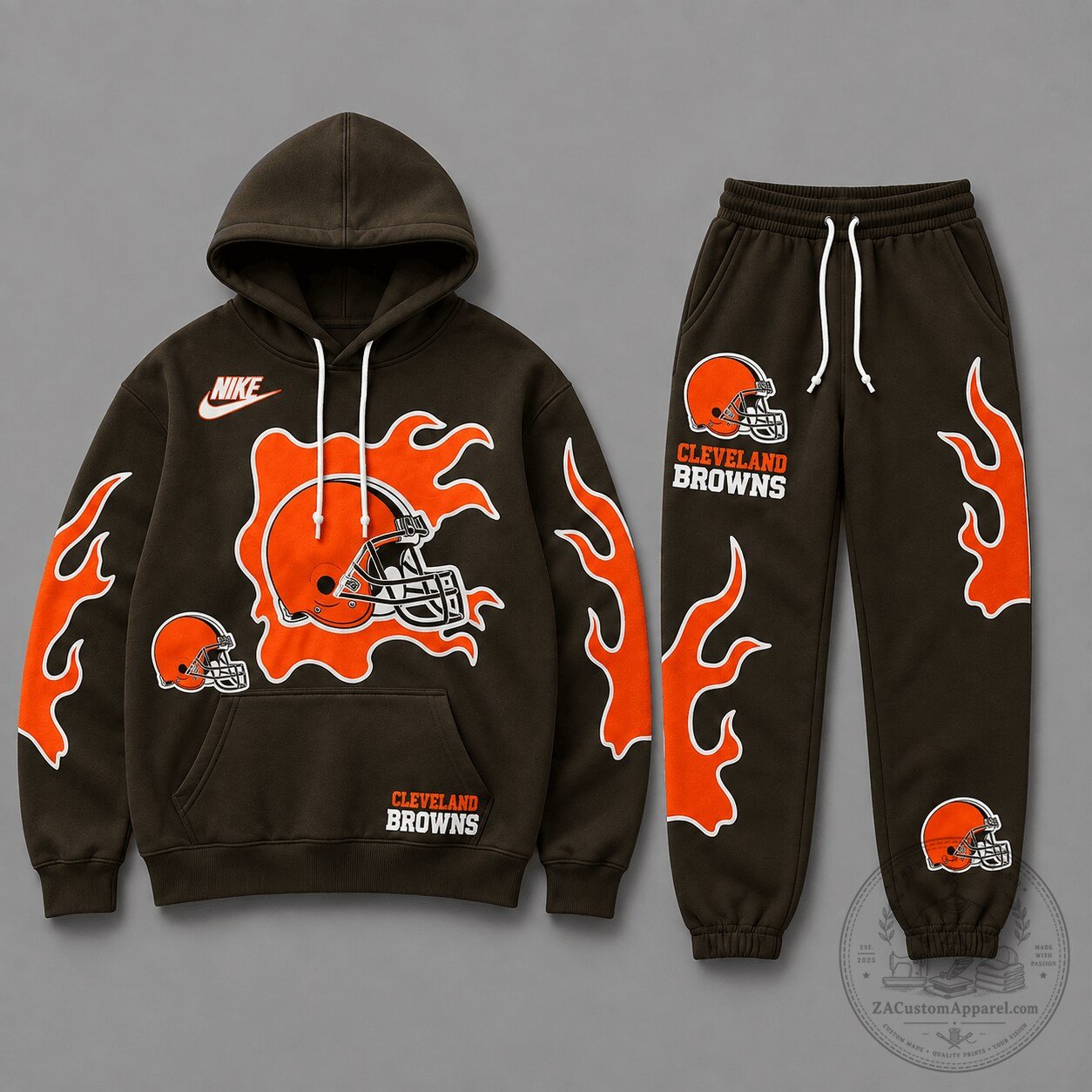 Cleveland Browns National Football League Flame Hoodie and Jogger Set