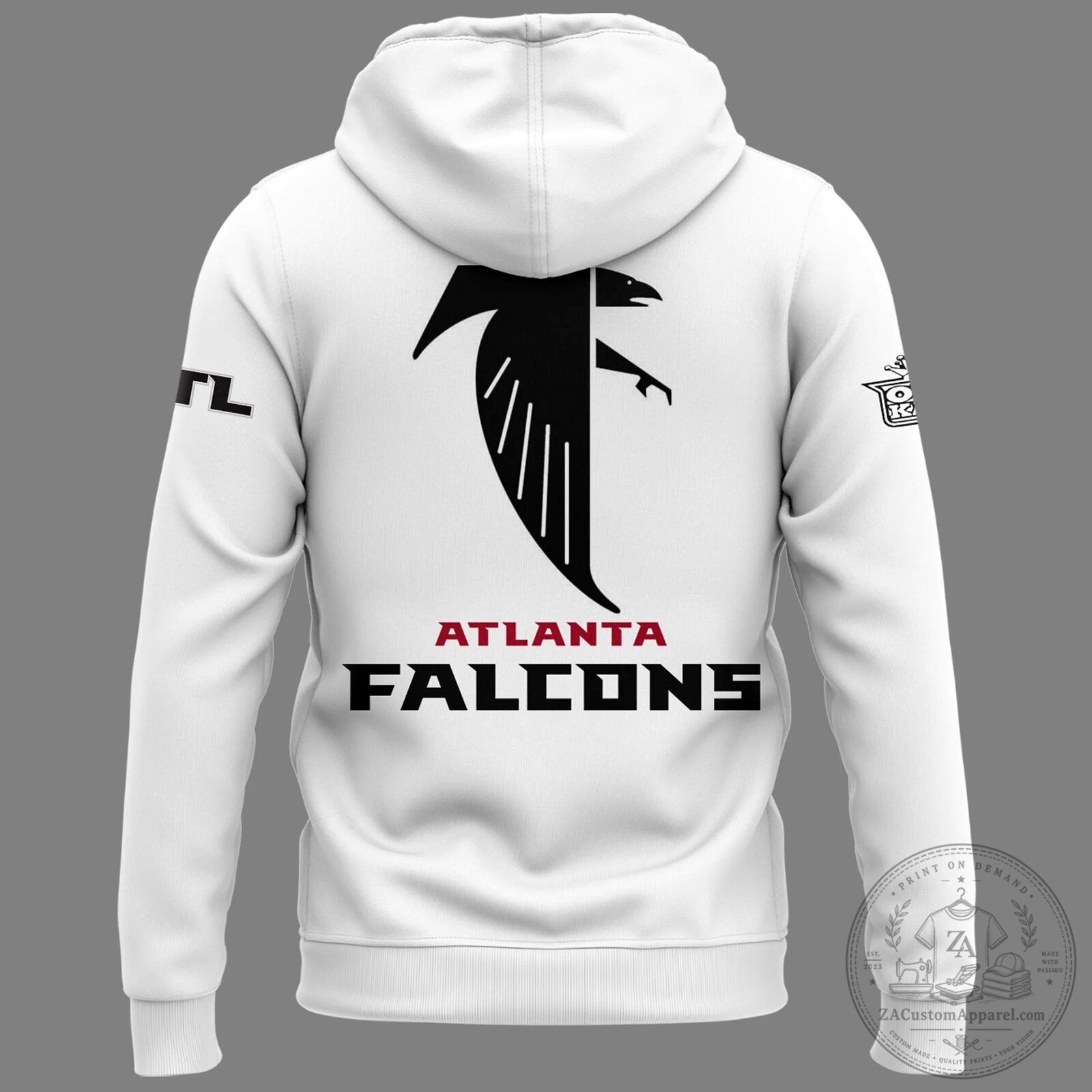 Outkast Atlanta Falcons Football Team White Full Zip Hoodie 7 Outkast Atlanta Falcons Football Team White Full Zip Hoodie