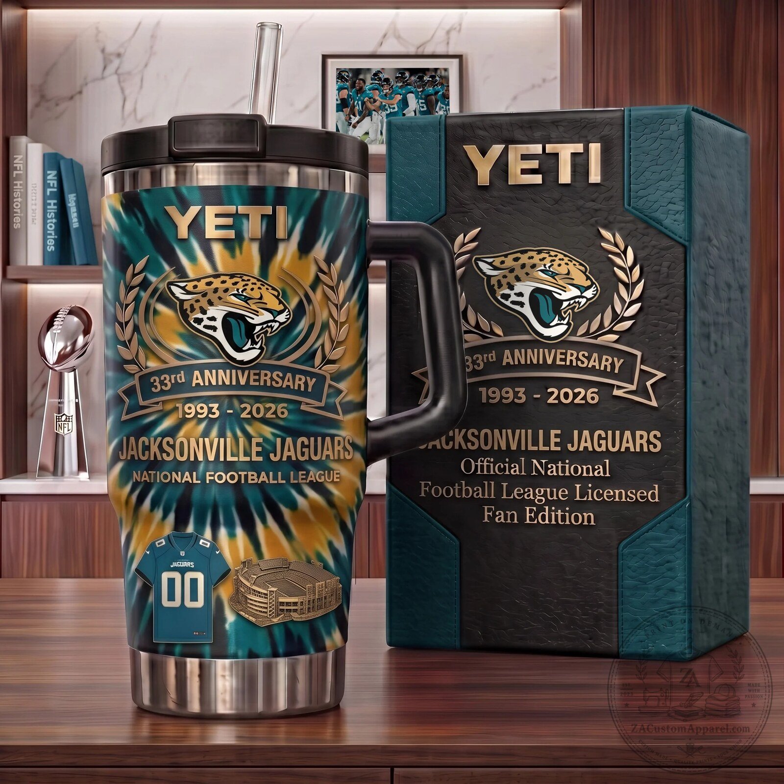 Jacksonville Jaguars National Football League 33rd Anniversary Tumbler