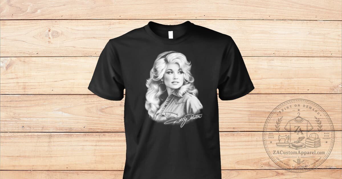 Dolly Parton Tribute Shirt, Black and White Portrait T-Shirt, Country Music Fan Apparel