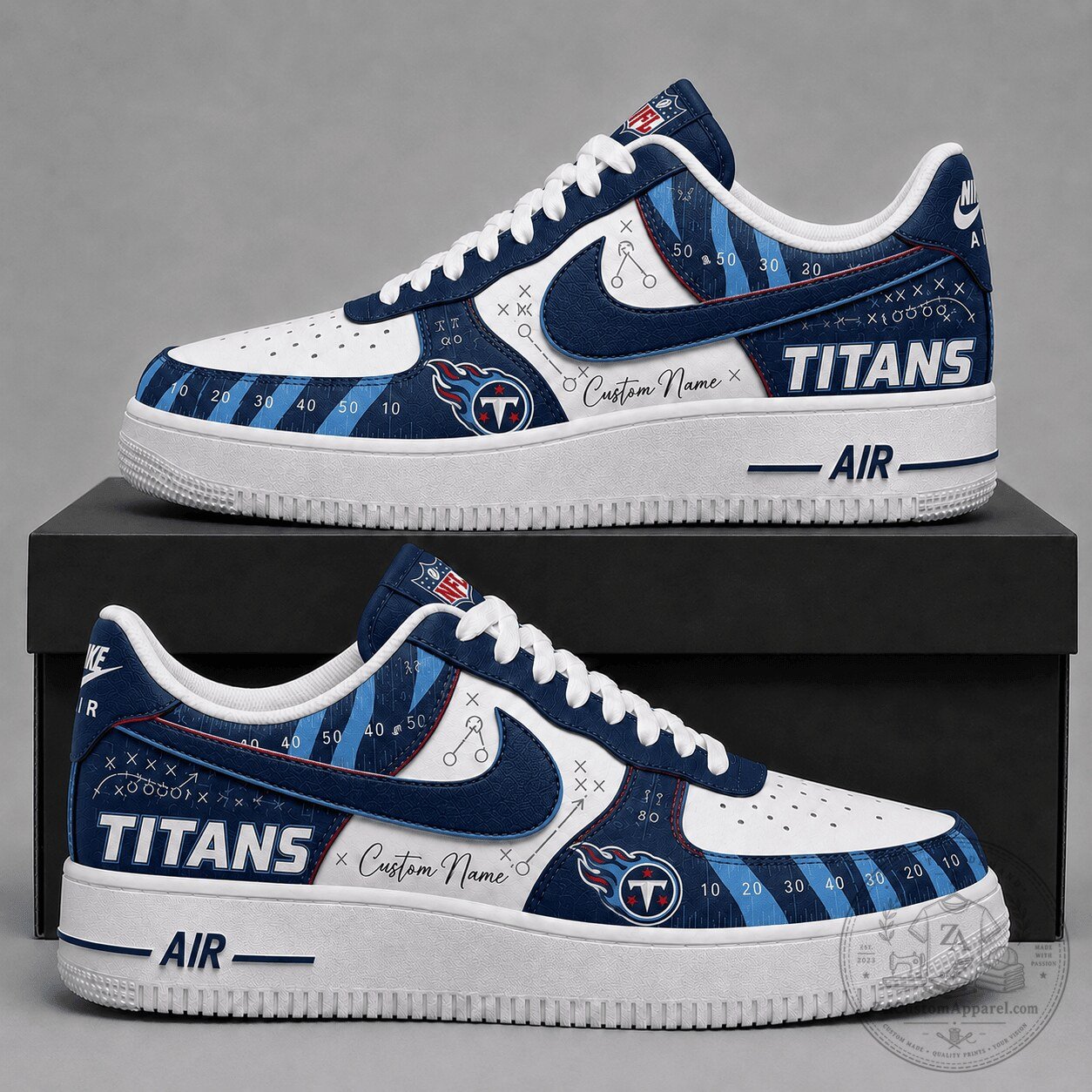 Tennessee Titans National Football League Custom Air Force 1 Shoes