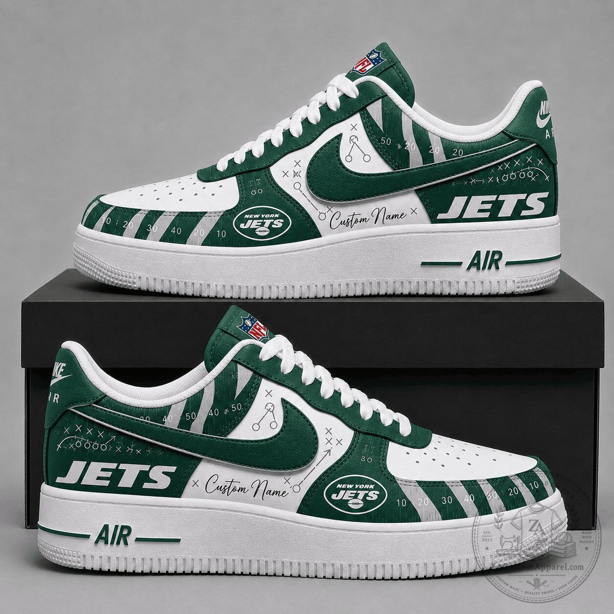 New York Jets National Football League Custom Name Air Force One Shoes