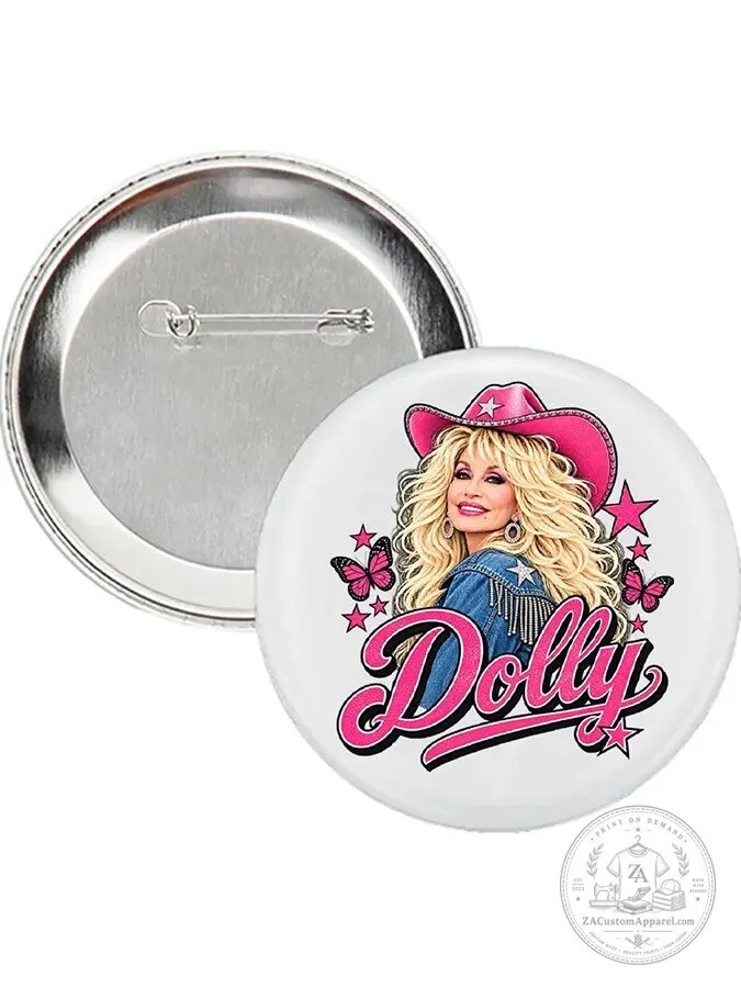 Dolly Parton Country Music Star Portrait Pink Hat Pin Button 3 Dolly Parton Country Music Star Portrait Pink Hat Pin Button