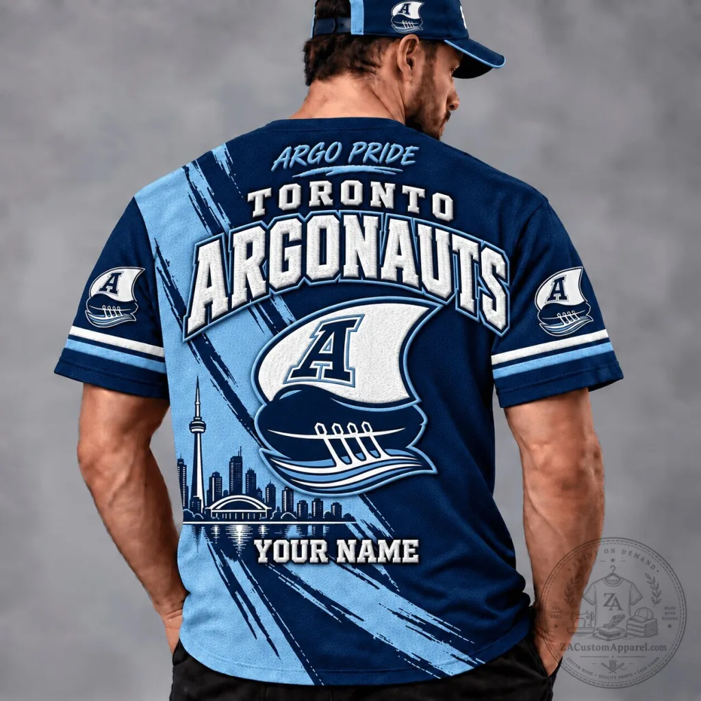 Toronto Argonauts CFL Football Team Custom Name Blue T-Shirt Toronto Argonauts CFL Football Team Custom Name Blue T-Shirt