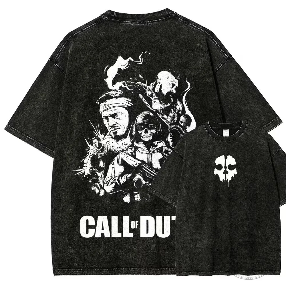 Call of Duty Black Ops Characters Washed Gaming T-Shirt 1 Call of Duty Black Ops Characters Washed Gaming T-Shirt
