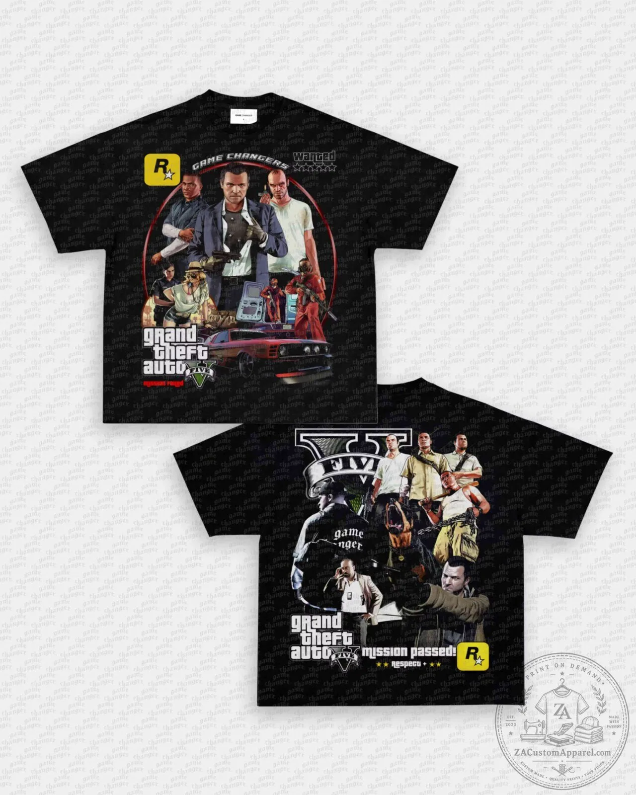 Grand Theft Auto V Video Game Black Graphic T-Shirt 1 Grand Theft Auto V Video Game Black Graphic T-Shirt