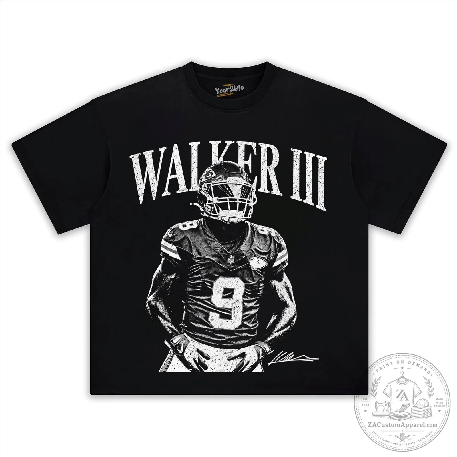 Kenneth Walker III Seattle Seahawks Football Graphic T-Shirt 9 Kenneth Walker III Seattle Seahawks Football Graphic T-Shirt