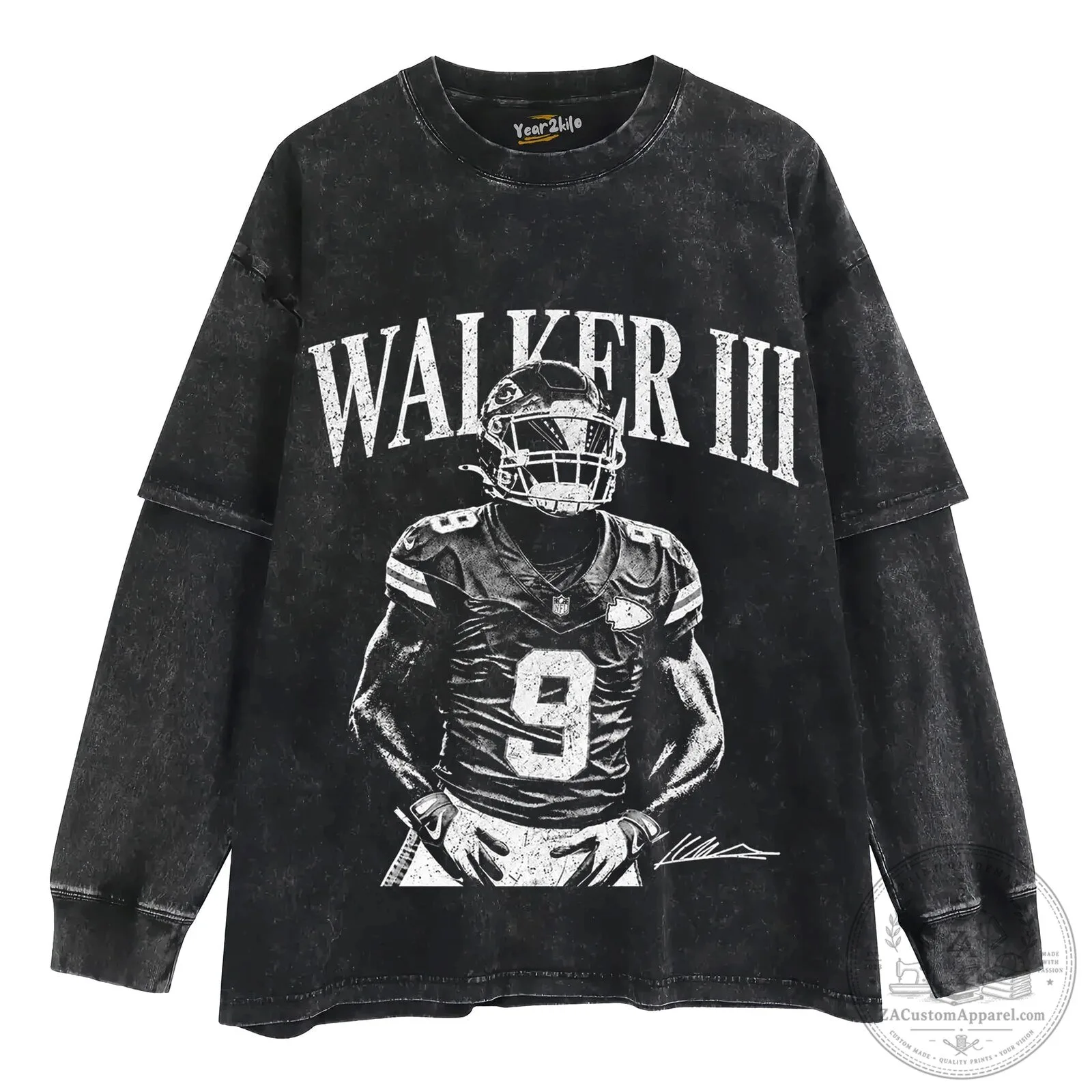 Kenneth Walker III Seattle Seahawks Football Graphic T-Shirt 12 Kenneth Walker III Seattle Seahawks Football Graphic T-Shirt