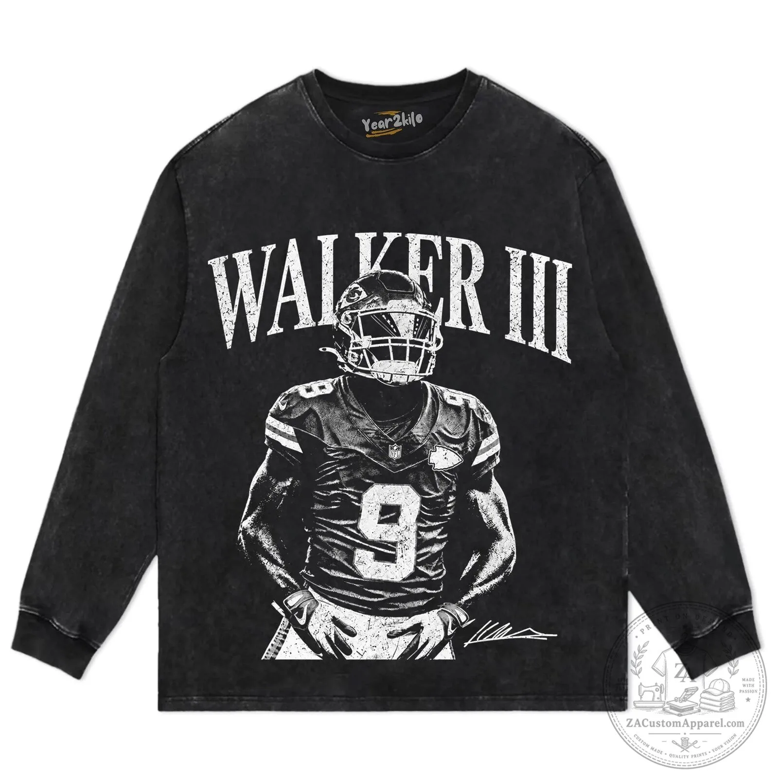 Kenneth Walker III Seattle Seahawks Football Graphic T-Shirt 14 Kenneth Walker III Seattle Seahawks Football Graphic T-Shirt