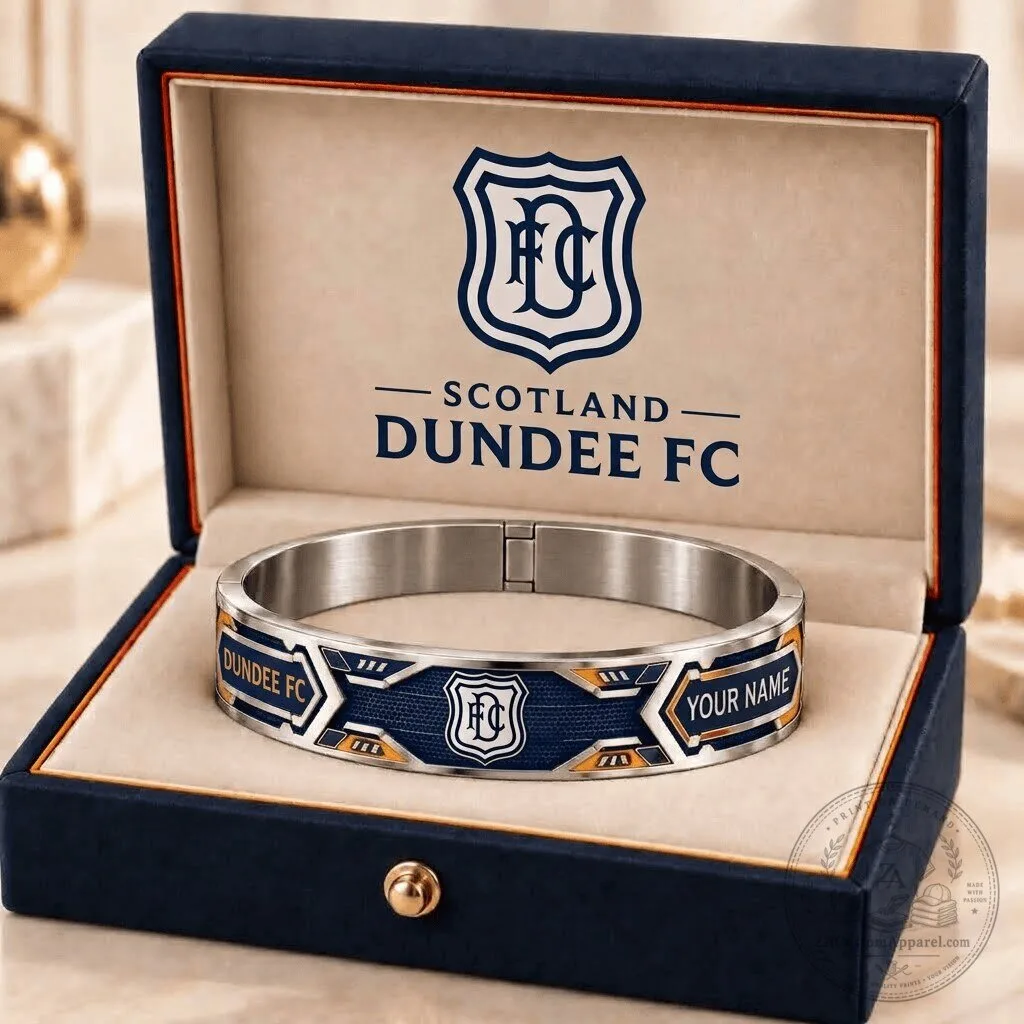 Dundee FC Scottish Premiership Personalized Stainless Steel Bracelet 1 Dundee FC Scottish Premiership Personalized Stainless Steel Bracelet