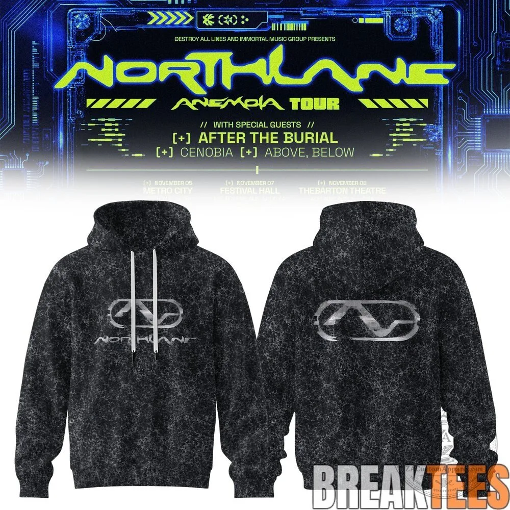 Northlane The Anemoia Tour 2026 Concert Dates Black Hoodie 3 Northlane The Anemoia Tour 2026 Concert Dates Black Hoodie