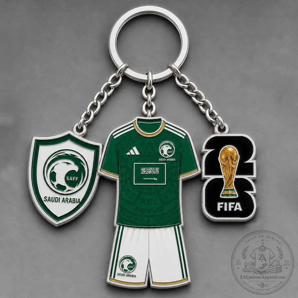 Saudi Arabia National Football Team World Cup 2026 Jersey Kit Keychain Saudi Arabia National Football Team World Cup 2026 Jersey Kit Keychain