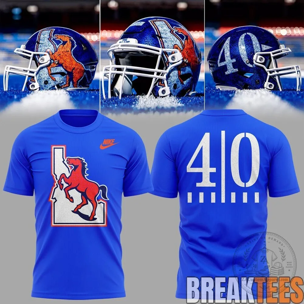 Boise State Broncos Celebrating 40 Years of The Blue Football Team T-Shirt 3 Boise State Broncos Celebrating 40 Years of The Blue Football Team T-Shirt