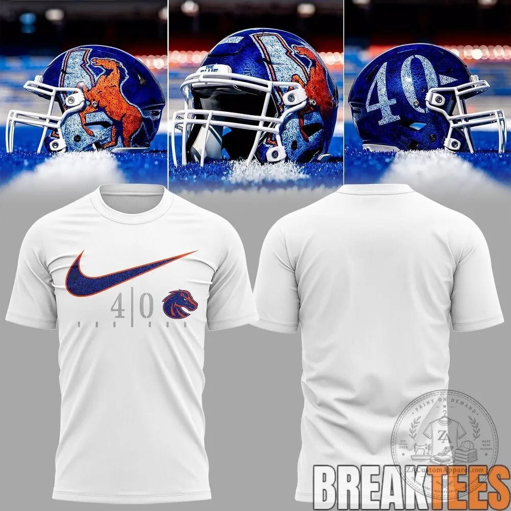 Boise State Broncos Celebrating 40 Years of The Blue Football Team T-Shirt 4 Boise State Broncos Celebrating 40 Years of The Blue Football Team T-Shirt