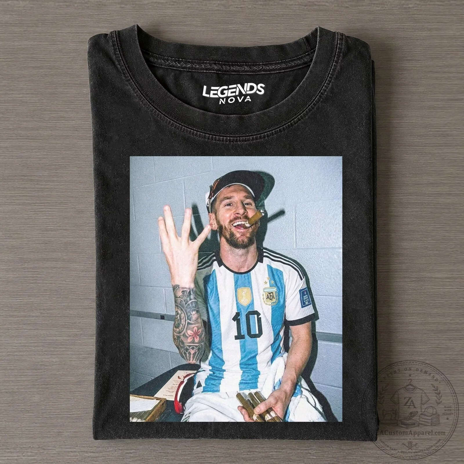 Lionel Messi Argentina Football Team Number 10 Graphic T-Shirt