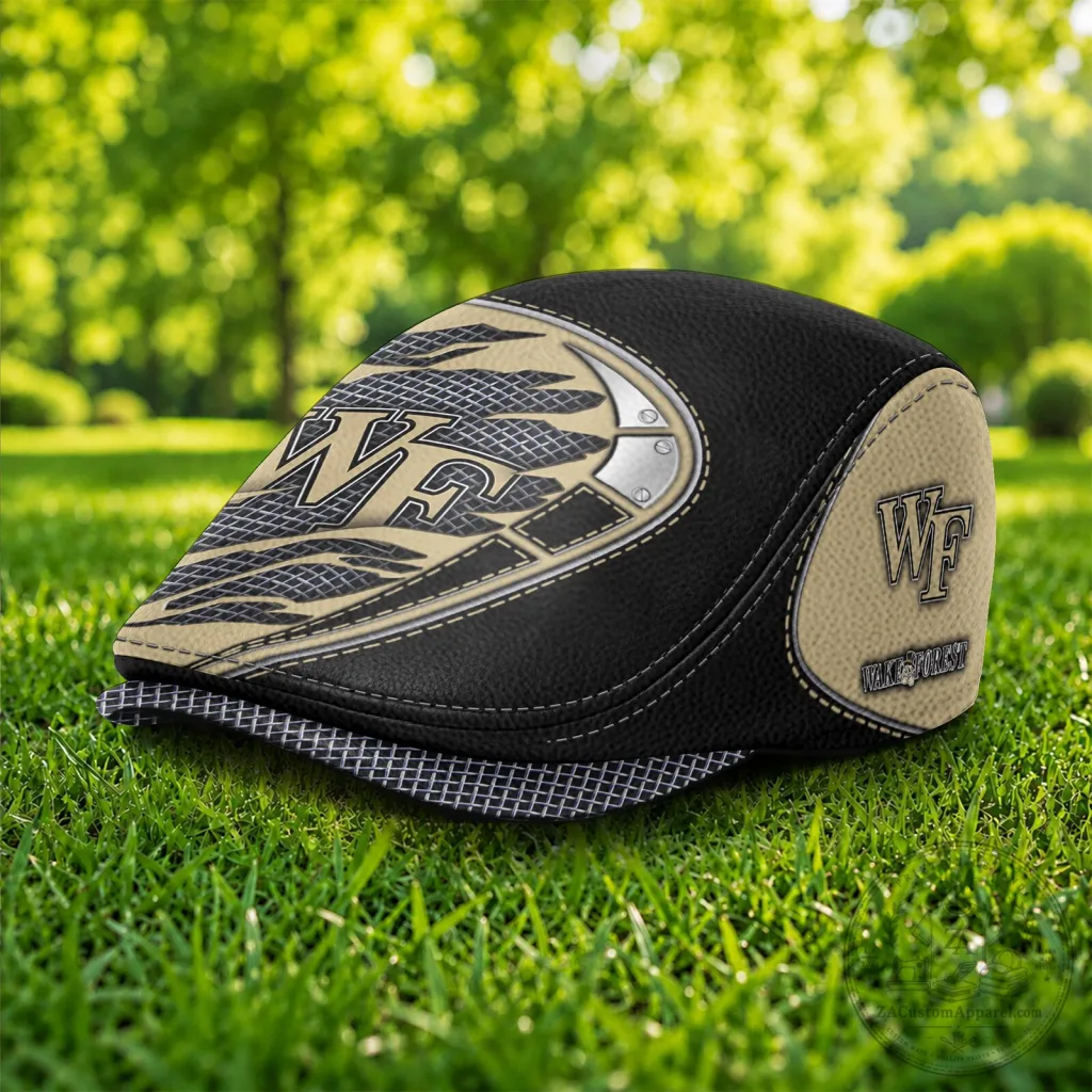 Wake Forest Demon Deacons NCAA Golf Flat Cap, Gatsby Ivy League Hat Wake Forest Demon Deacons NCAA Golf Flat Cap, Gatsby Ivy League Hat