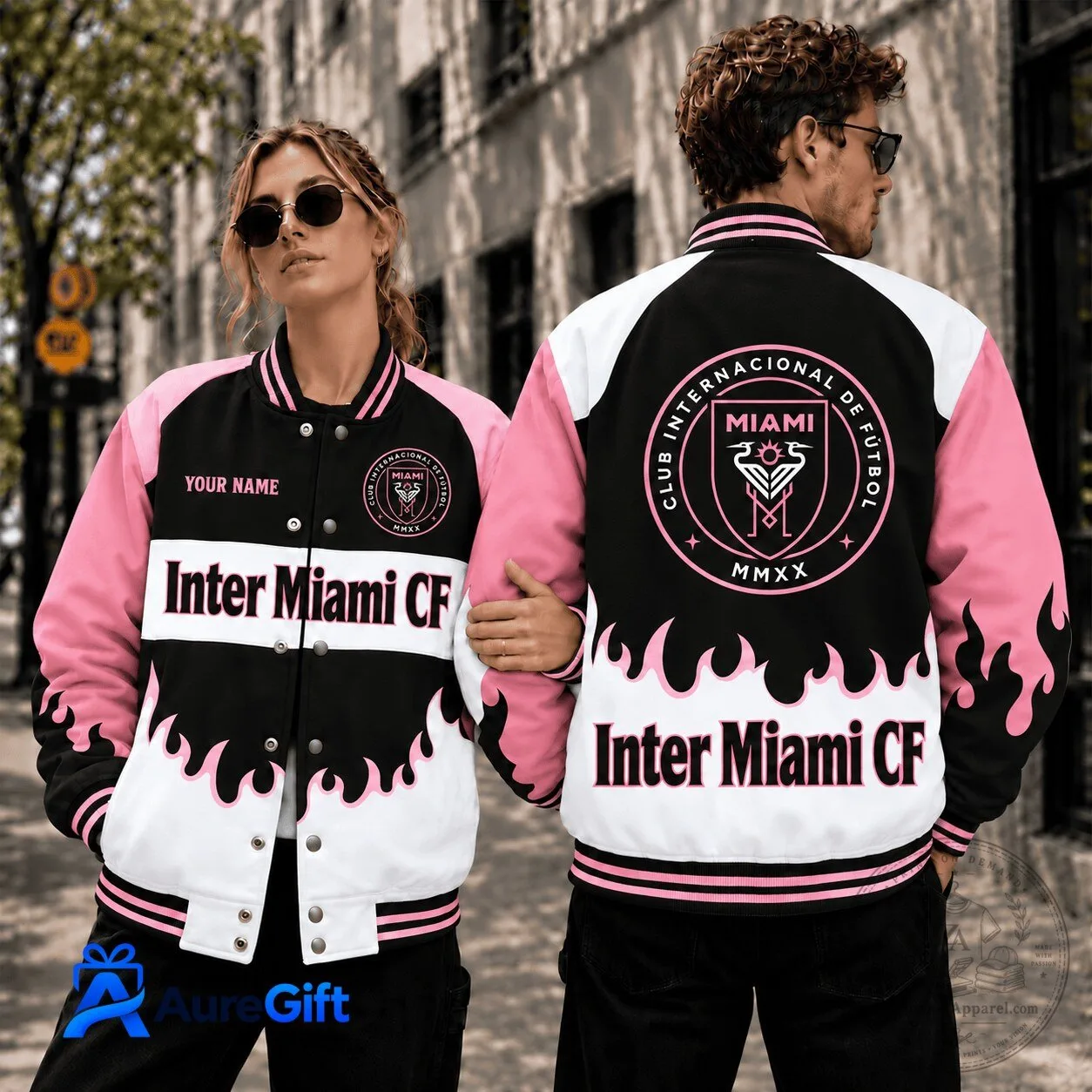 Inter Miami CF Personalized Baseball Jacket 1 Inter Miami CF Personalized Baseball Jacket