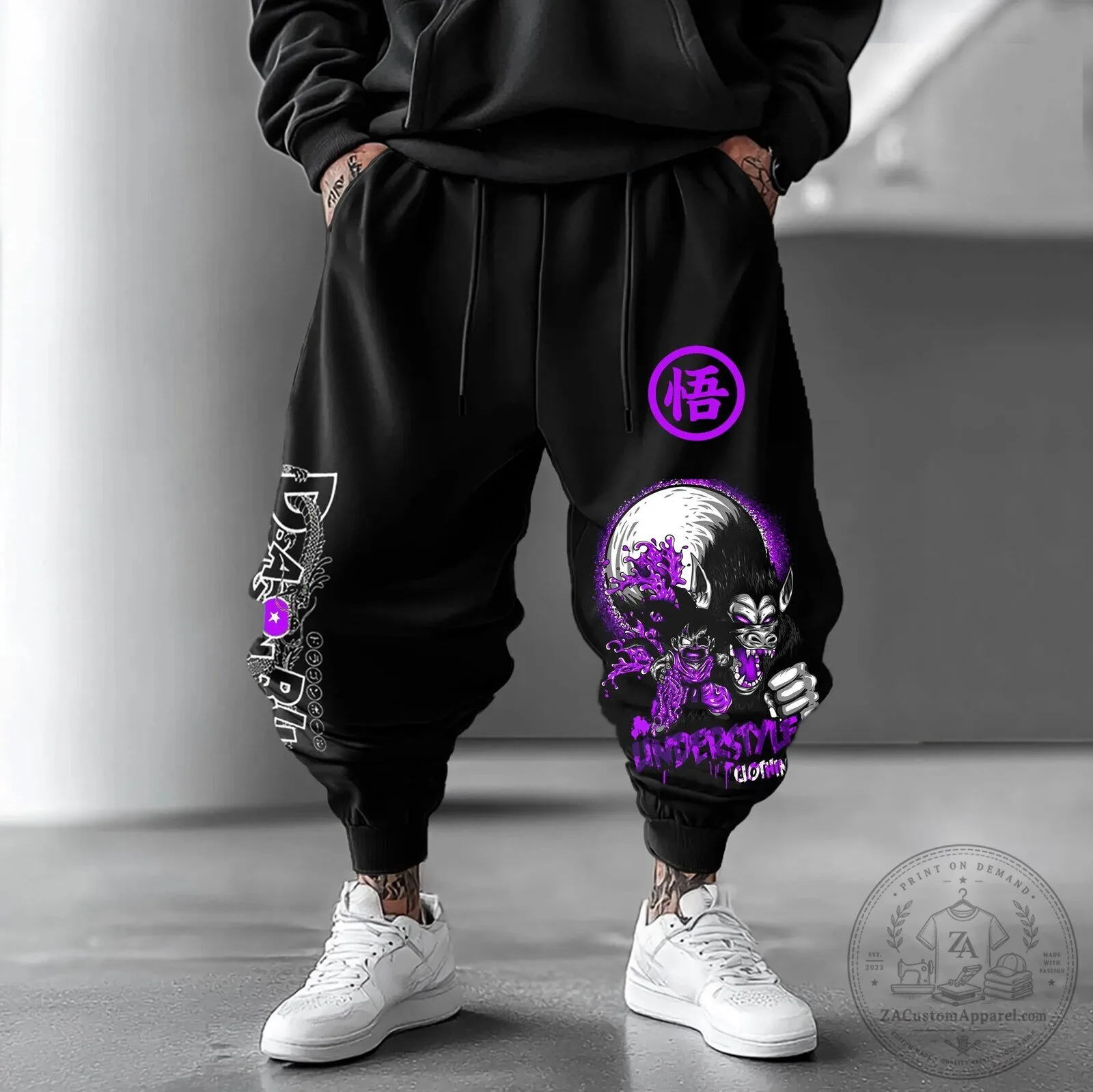 Dragon Ball Z Goku Super Saiyan Skull Graphic Print Unisex Harem Pants 1 Dragon Ball Z Goku Super Saiyan Skull Graphic Print Unisex Harem Pants