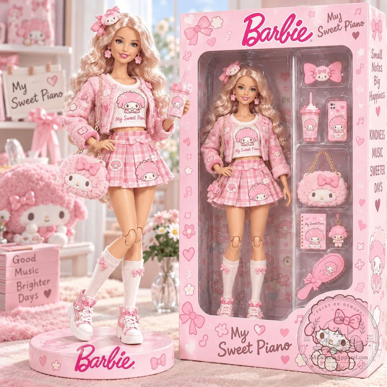 Barbie My Sweet Piano Sanrio My Melody Commemorative Figure 1 Barbie My Sweet Piano Sanrio My Melody Commemorative Figure