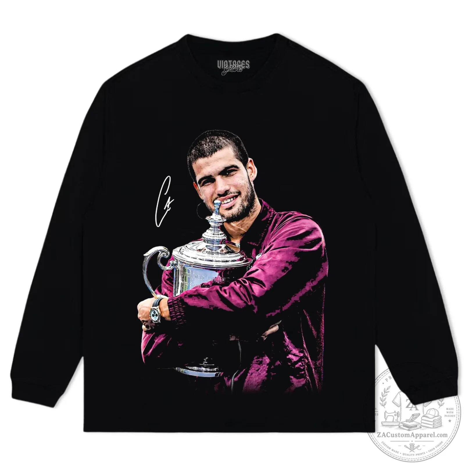 Carlos Alcaraz US Open Tennis Champion Black T-Shirt 7 Carlos Alcaraz US Open Tennis Champion Black T-Shirt