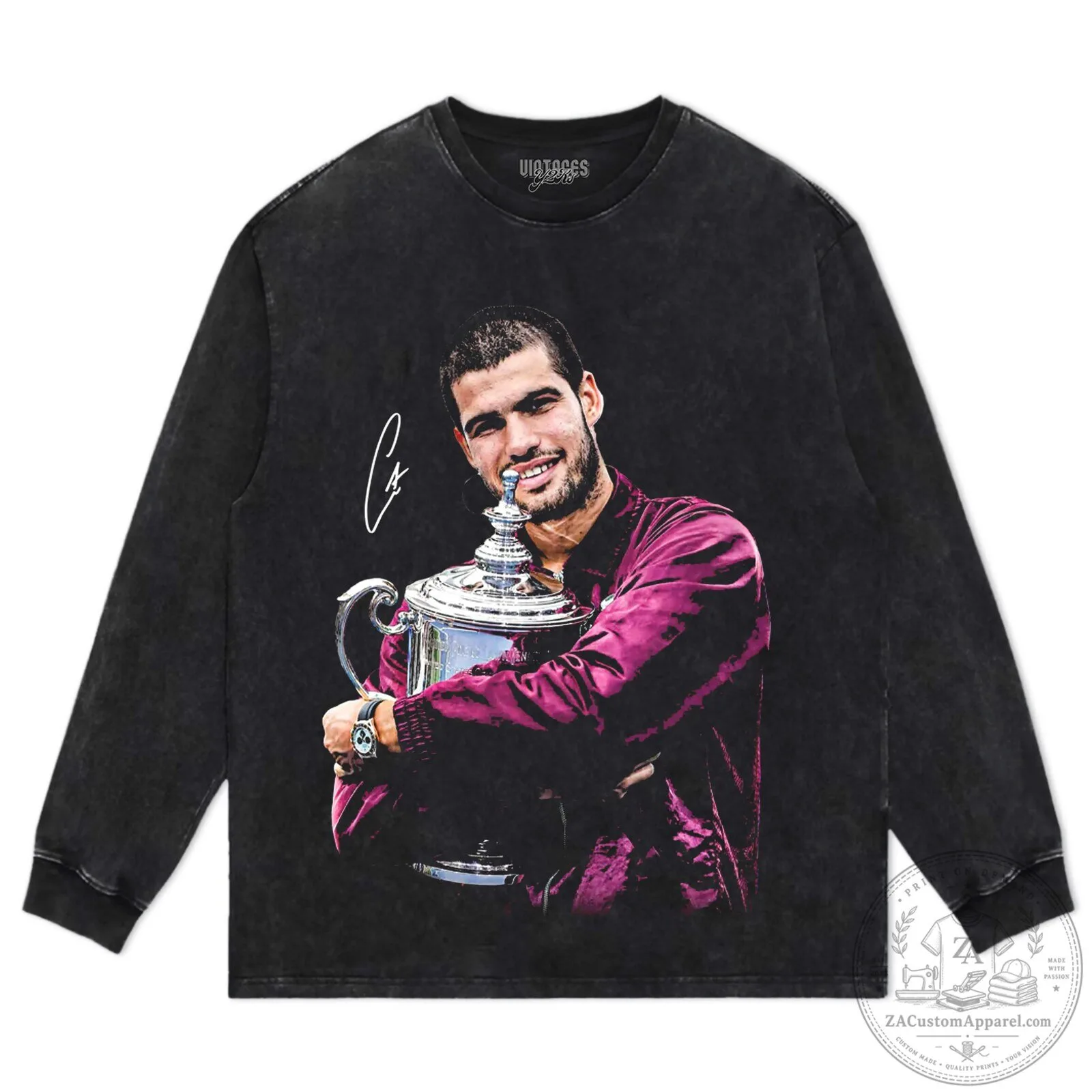 Carlos Alcaraz US Open Tennis Champion Black T-Shirt 8 Carlos Alcaraz US Open Tennis Champion Black T-Shirt