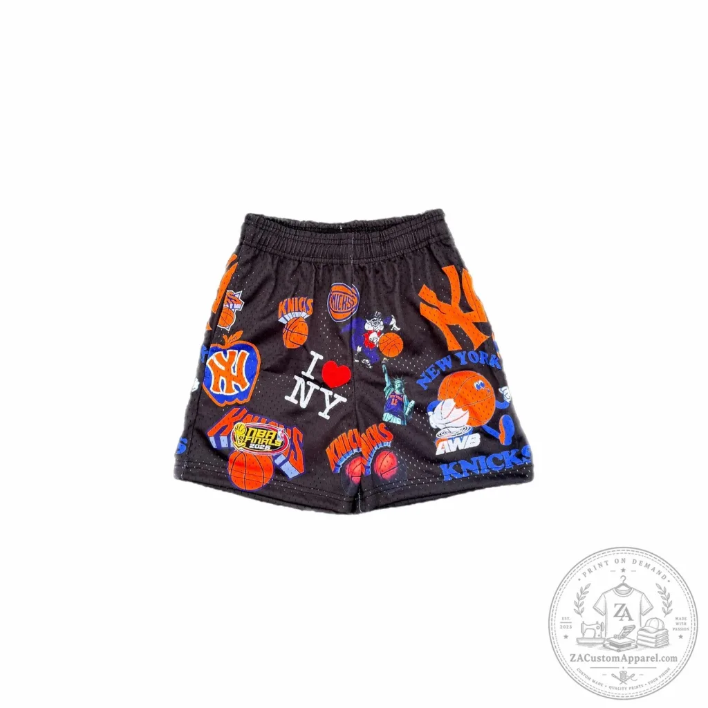 New York Knicks Basketball Team Fan Mesh Shorts New York Knicks Basketball Team Fan Mesh Shorts