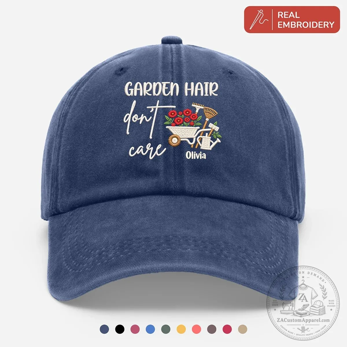 Garden Hair Don't Care Personalized Embroidered Cap Hat for Gardeners 6 garden hair don t care personalized embroidered cap hat for gardeners featured