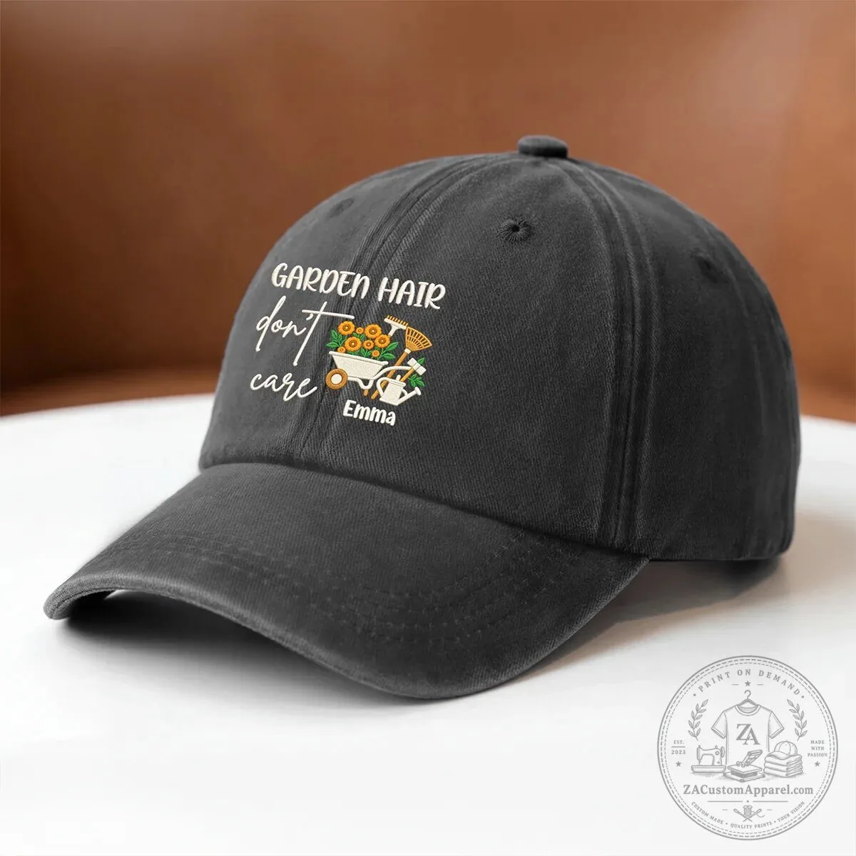 Garden Hair Don't Care Personalized Embroidered Cap Hat for Gardeners 7 garden hair don t care personalized embroidered cap hat for gardeners gallery 1