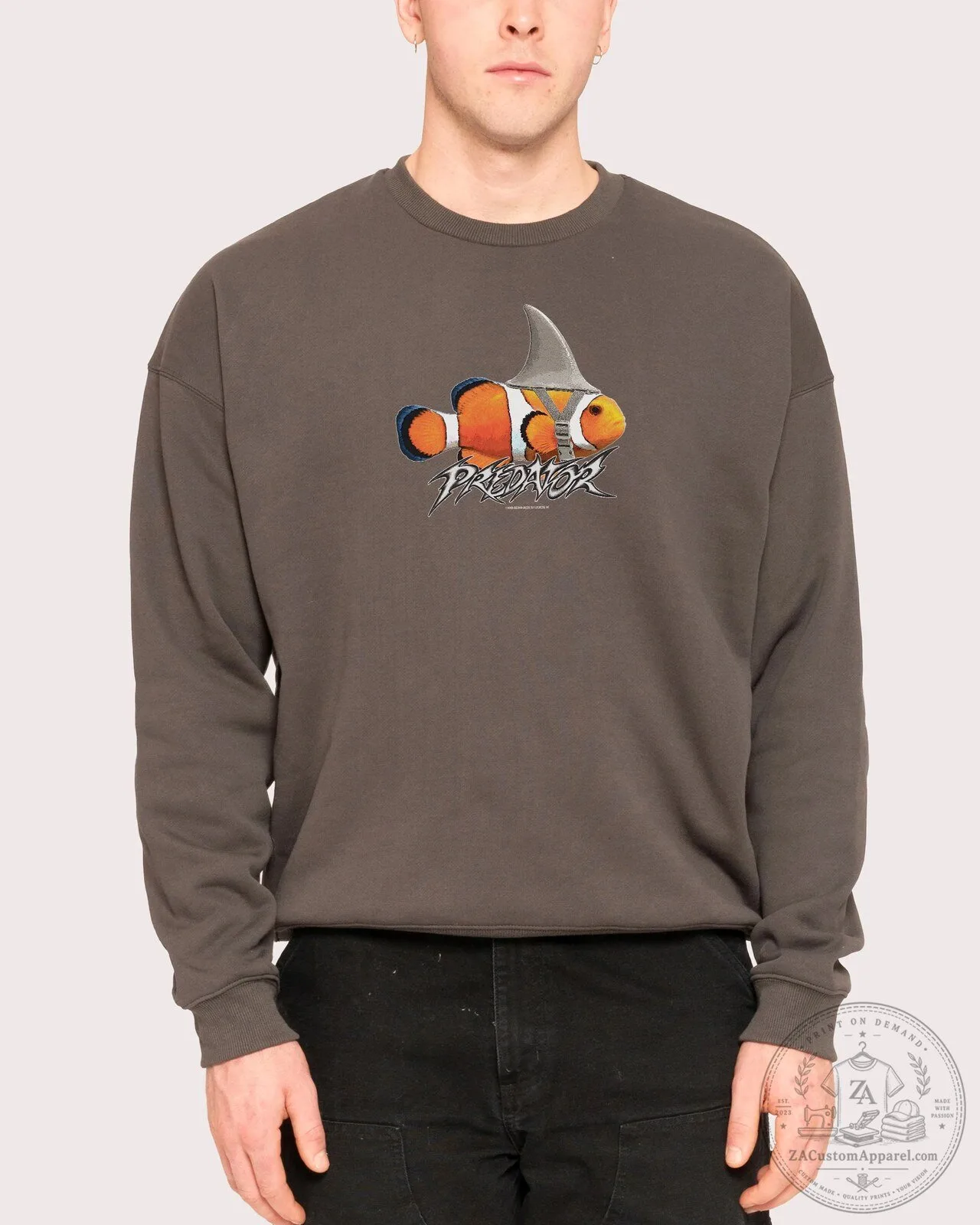 Predator Clownfish Graphic Cream Crewneck Sweatshirt 10 Predator Clownfish Graphic Cream Crewneck Sweatshirt