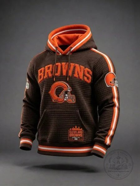 Cleveland Browns Football Team Retro Quilted Pullover Hoodie 1 Cleveland Browns Football Team Retro Quilted Pullover Hoodie
