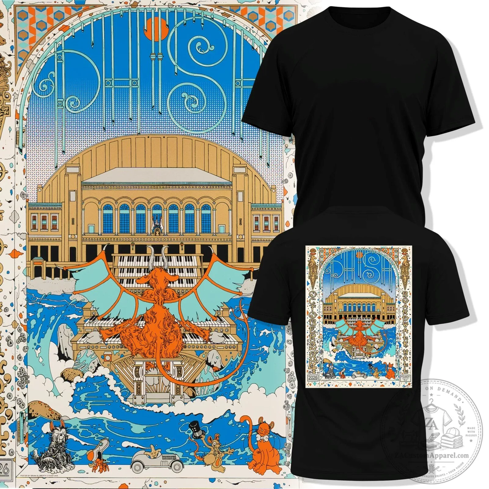 Phish Fall Tour 2026 Atlantic City Concert Music Festival Black T-Shirt 1 Phish Fall Tour 2026 Atlantic City Concert Music Festival Black T-Shirt