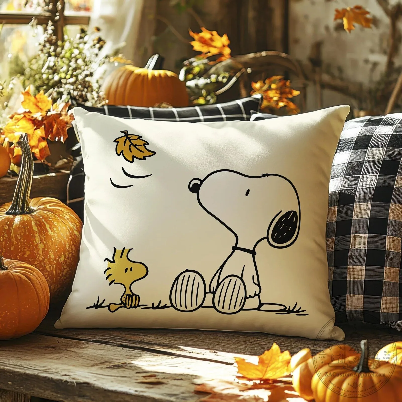 Snoopy and Woodstock Autumn Leaves Decorative Throw Pillow 6 Snoopy and Woodstock Autumn Leaves Decorative Throw Pillow
