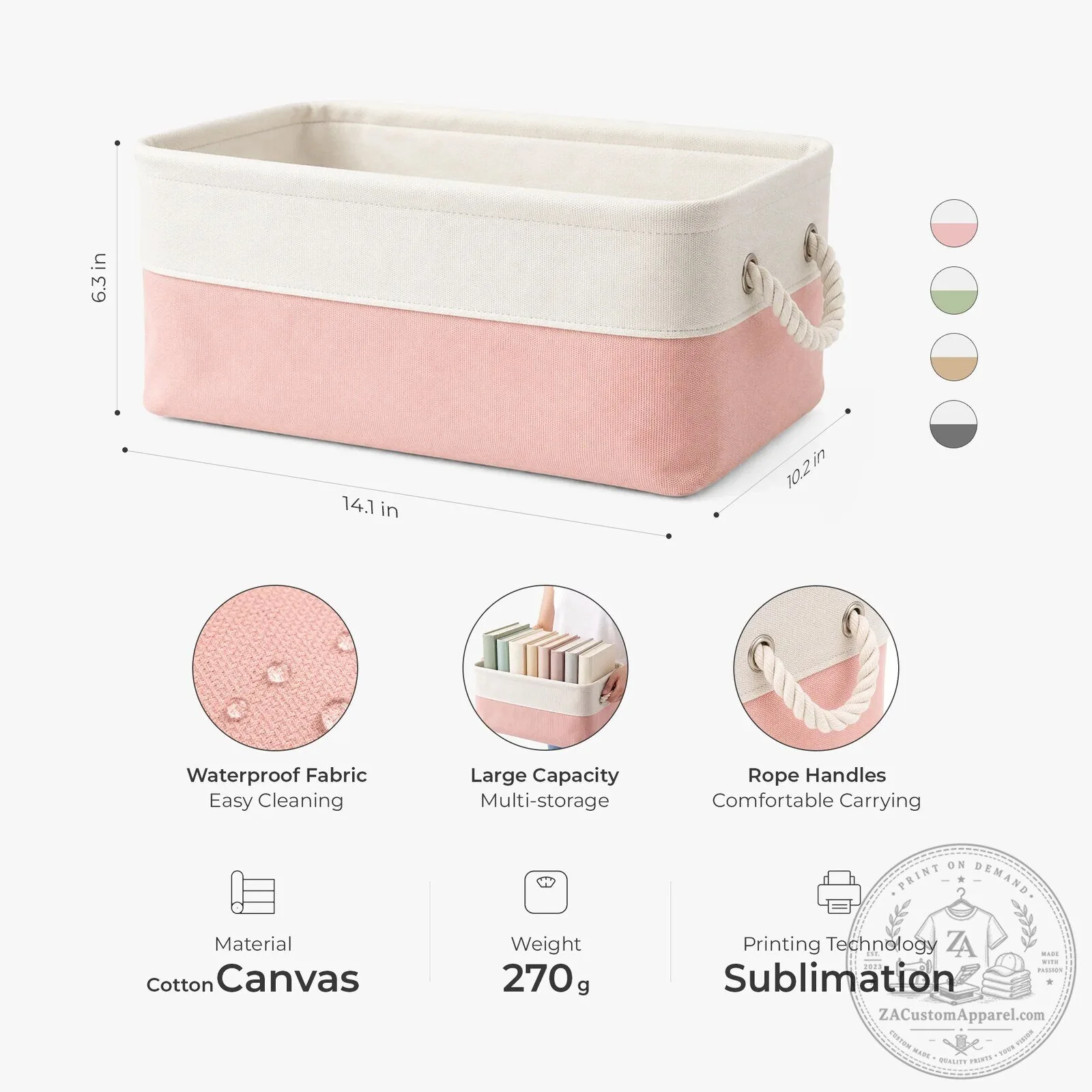 Personalized Sewing Room Storage Basket with Custom Name for Craft Supplies 8 Personalized Sewing Room Storage Basket with Custom Name for Craft Supplies