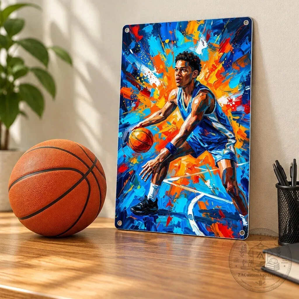 Abstract Basketball Player Metal Sign Wall Art Decor for Sports Fan 9 Abstract Basketball Player Metal Sign Wall Art Decor for Sports Fan