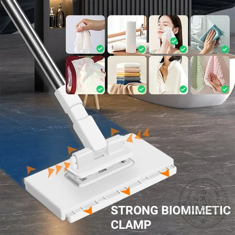 Lightweight Floor Dusting Mop with Reusable Cloths for Hardwood and Tile Floors