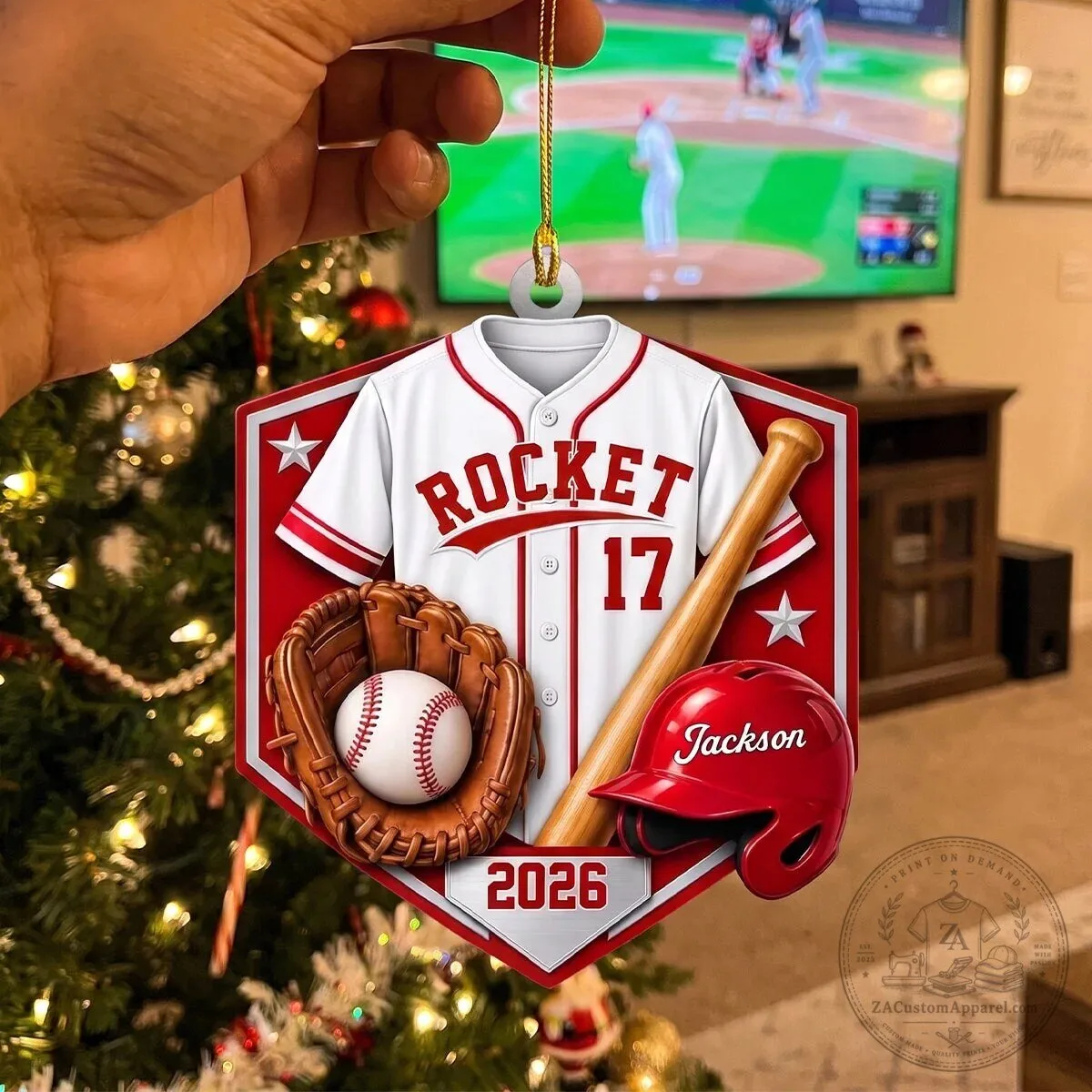 Personalized Baseball Player Jersey Bat Glove Helmet Acrylic Ornament 6 Personalized Baseball Player Jersey Bat Glove Helmet Acrylic Ornament