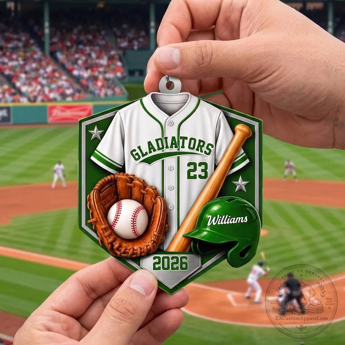 Personalized Baseball Player Jersey Bat Glove Helmet Acrylic Ornament 10 Personalized Baseball Player Jersey Bat Glove Helmet Acrylic Ornament