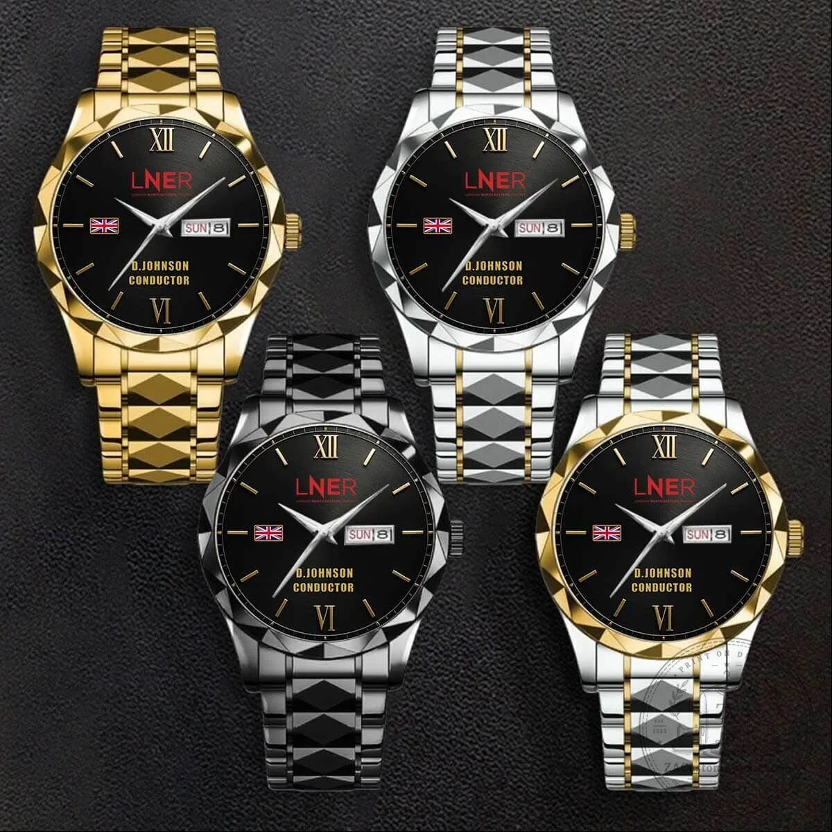 British Railways Stainless Steel Quartz Watch with Custom Name Engraving 8 British Railways Stainless Steel Quartz Watch with Custom Name Engraving