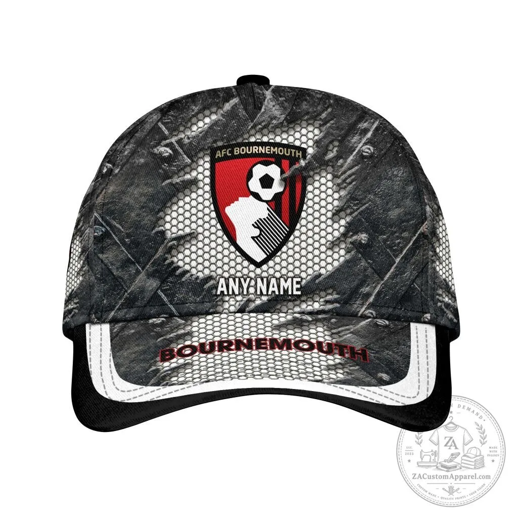 AFC Bournemouth Personalized Football Club Logo Black Camouflage Cap Hat